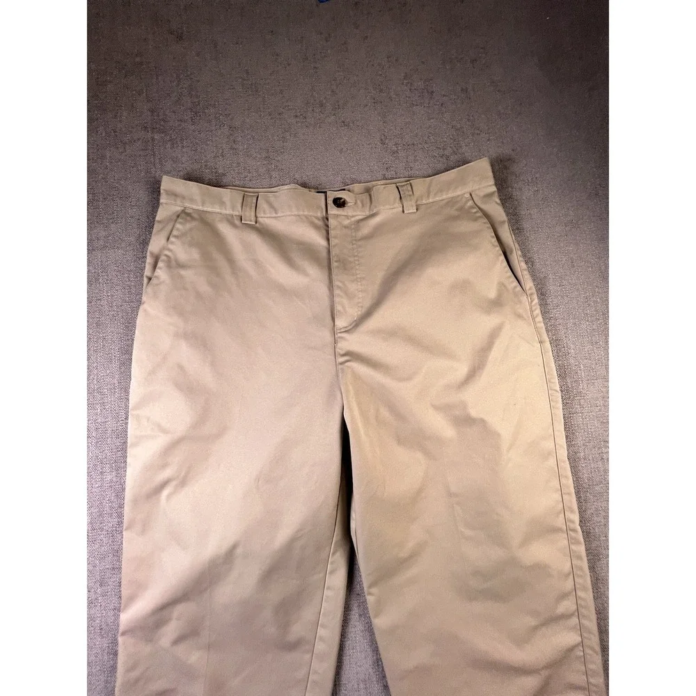 Adidas Golf Pants Men's 38x27 Beige Straight Stretch Chinos Casual Pockets